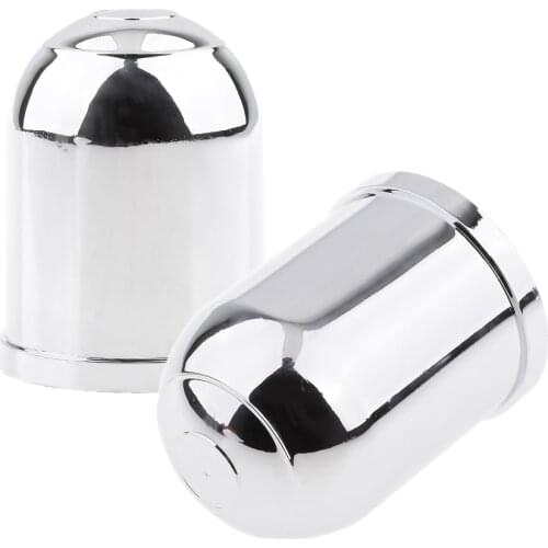 2x Chrome Tow Bar Ball Cover Cap Car Towing Hitch Towball Trailer Van 50mm