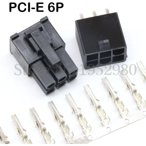 20 Set 4.2mm Connector PC Computer Graphics Card PCI-E GPU-6Pin 5557 Male Housing+Straight Pin Header+Terminals