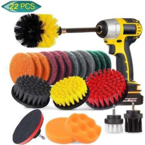 22pcs Drill Brush Cleaner Kit Power Scrubber for Cleaning Bathroom Bathtub Cleaning Brushes Scrub Drill Car Cleaning Tools