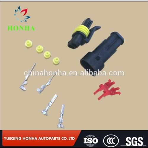 282104-1 282080-1 2 Pin Way Car Waterproof Electrical Wire Connector Plug Terminal AWG HID