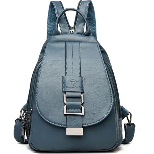 3 In 1 Women Genuine Leather Backpack Casual Female Chest Bag Travel Ladies Bagpack School Bags for Girls Fashion Backpack