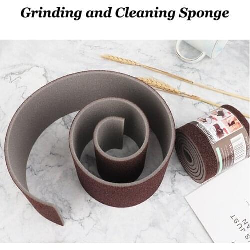 6 Rolls Carborundum Sponge To Remove Dirt And Rust Sponge Kitchen Cleaning Brush Cleaner Cleaning Brush Roll 1Meter