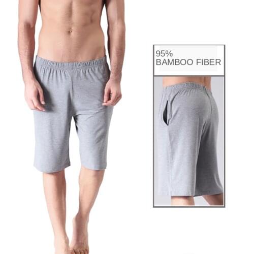 95% Bamboo Fiber Viscose Underwear Men Solid Color Soft Mens Pajama Pants Pijama Hombre Bottoms Plus Size Lounge Wear For Sleep