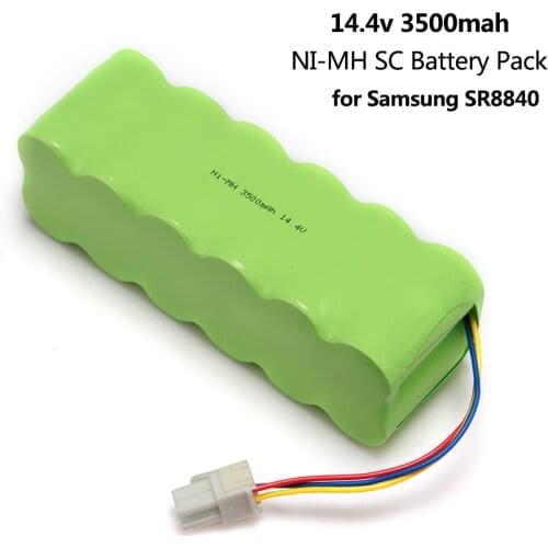 14.4V 3500mAh NI-MH SC Rechargeable Battery Pack For Samsung NaviBot SR8840 SR8845 VCR8845 Vacuum Cleaner Robot Replace Battery