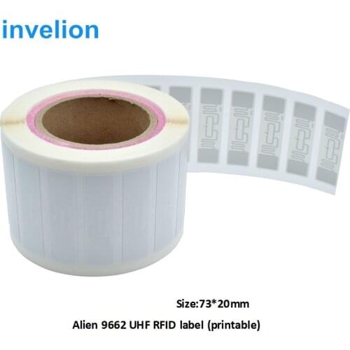Alien 9662 UHF RFID wet inlay 72*19mm for alien 9662 uhf Adhesive Tag rfid sticker label epc gen2 read/write 96bits 860-960mhz