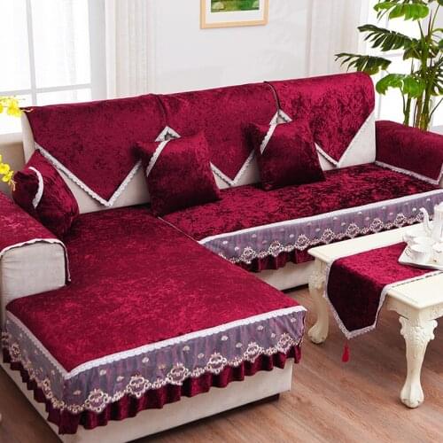 Velvet Sofa cushion Four seasons universal European non-slip custom sofa cover towel Wedding sofa decoration chaise lounge cover
