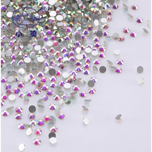 Non Hotfix Flatback Crystal Rhinestones For Clothing Glitter Nail Art Decoration Loose Strass 2088 Round Rhinestones AB 1440PCS