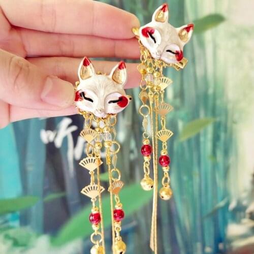 Hot 1 Pair Japan and Kor Accessories Fox Rabbit Tassels Hairpin To Clip Beauty Hair Accessory Duck Clip Gift for Woman Girls