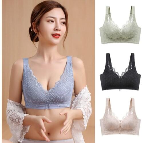 Sexy Lace Bra Womens Underwear Push Up Bras Wireless Lingerie Bralette 3/4 Cup Soft Comfort Brassiere Breathable Bustier