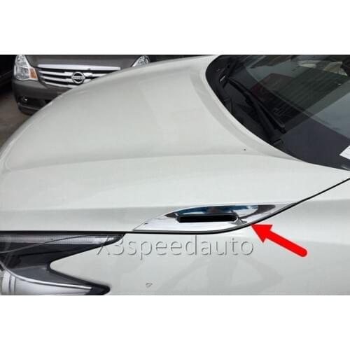 For Nissan Murano 2015-17 Front Hood Lid Engine Cover Exterior 2pcs with LOGO Chrome Car-styling