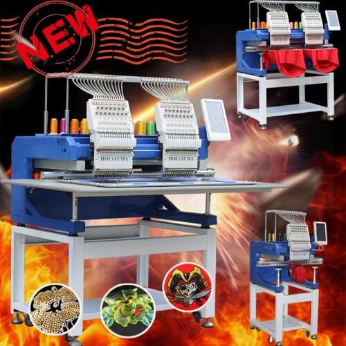 HOLiAUMA Double head computerized automatic embroidery machine for cap , t-shirt price on sale