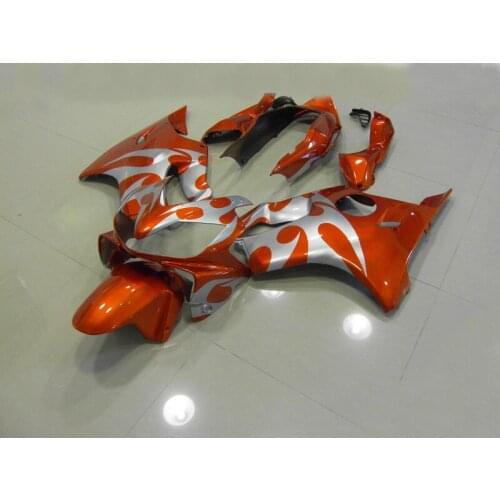 Injection mold Fairing kit for HONDA CBR600F4I 04 05 06 07 CBR600 F4I 2004 2005 2007 ABS Orange silver Fairings set+7gifts HF13
