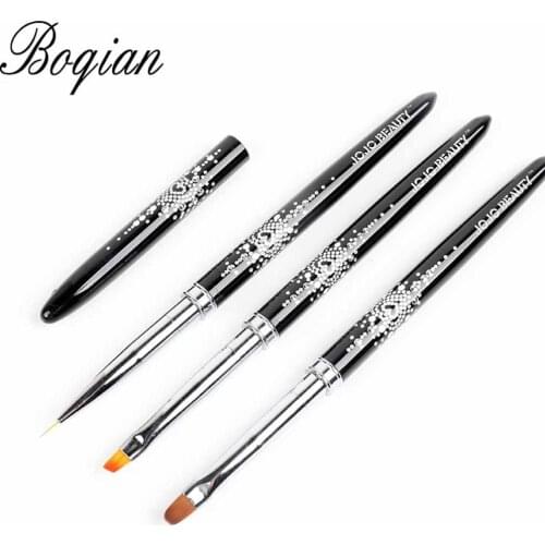 BQAN Nail Brush Art Metal Handle Acrylic UV Gel Extension Builder Petal Flower Painting Drawing Brush Manicure Tools