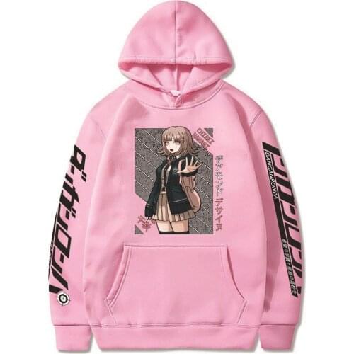 Classic Anime Chiaki Nanami Danganronpa Printed Hoodie Long Sleeve Harajuku Hoodies Sweatshirt Manga Fashion Women/men Tops 2021