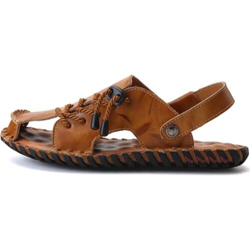 Sandal couro beach classic leather zandalias ete para heren sandalias 2020 sandel ritable sandalle de masculino transpirables v