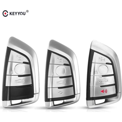 KEYYOU 3/4 Button Smart Car Remote Keyless Entry Key Shell Case For BMW X5 F15 1 2 5 7 Series X1 X6 F16 G30 G11 F48 F39 Key