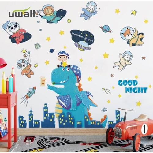 Creative Cartoon Dinosaur Wall Stickers Child Bedroom Background Wall Decorations Kids Room Decoration Self-Adhesive Sticker