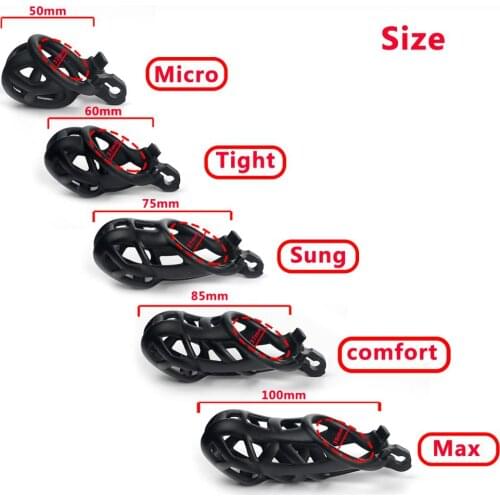 Lightweight Custom Curved Cobra Male Chastity Device kit Penis Ring Cock Ring Cages Holy trainer Standard Cage /Belt Sex Toy