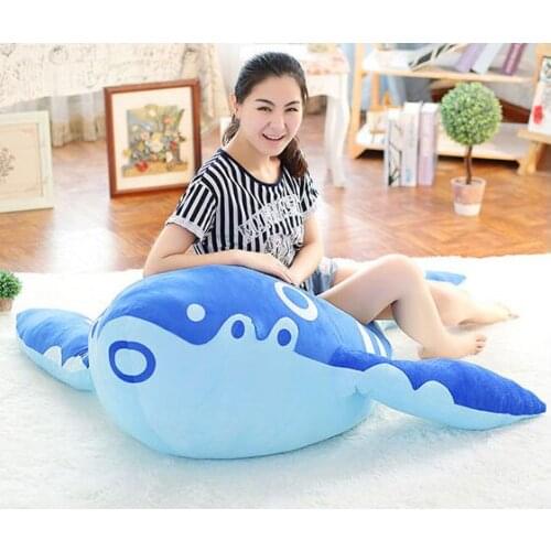 Stuffed plush toy huge 120cm carton blue whale doll soft hugging pillow Christmas gift b0596