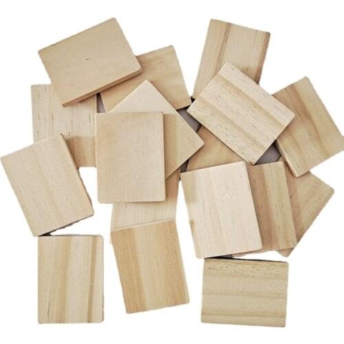 10pcs 3.5X4.5CM Unfinished Rectangle Wood Plaques,Wooden Plaque Sheets Slices Signs for Home School Art DIY Craft,Painting