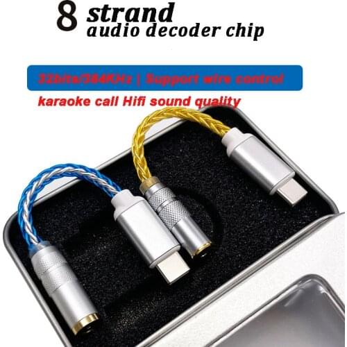 Newest High-end Conexant cx31993 type-c to 2.5mm 3.5mm 4.4mm Audio cable Decoding DAC ear amp silver plated adapter cable dongle