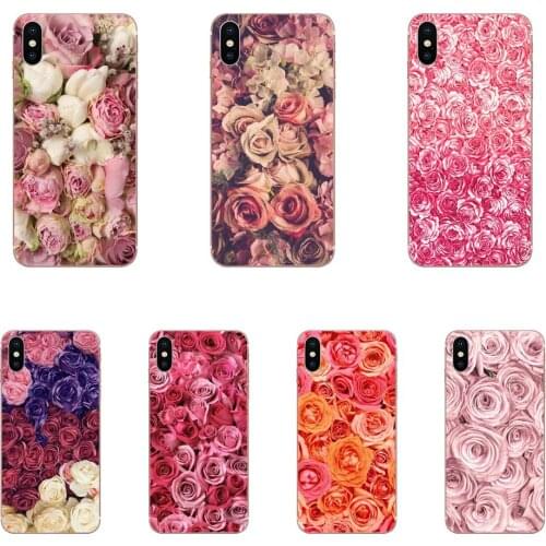New Arrival Pink Floral Roses Petal For Sony Xperia XZS XA1 L1 XA X Z Z1 Z2 Z3 Z4 Z5 XZ1 Compact E5 XZ Premium TPU Popular Hot
