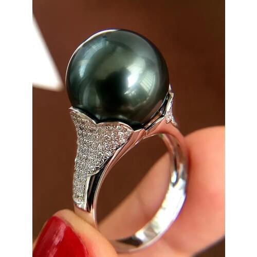 3 COLOR 925 Sterling Silver Ring Finger Ring Settings Findings Base Adjustable Jewelry Parts Fittings Accessories for Pearls