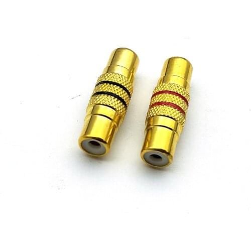 Copper RCA Phono Female to Female Connector Coupler For Audio Video connector