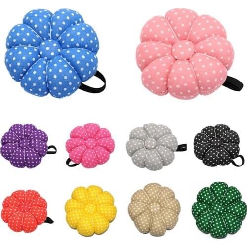 Pumpkin Style Pin Cushion Pillow Needle Pin Cushion Wrist Strap Sewing Needle Pillow Cross Stitch Sewing Craft Wrist Strap