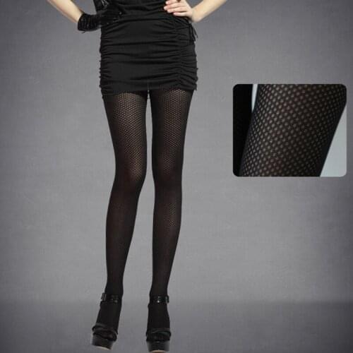 Sexy Pantyhose Women Fashion Shiny Net Tights Fishnet Pantyhose Mesh Hollow Stockings Solid White Red Navy Black Tight