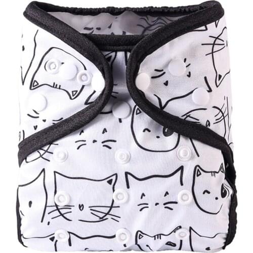 [simfamily]1PC Washable Adjustable Cloth Diaper Cover Double Gusset PUL Baby Nappy Suit 3-15kgs