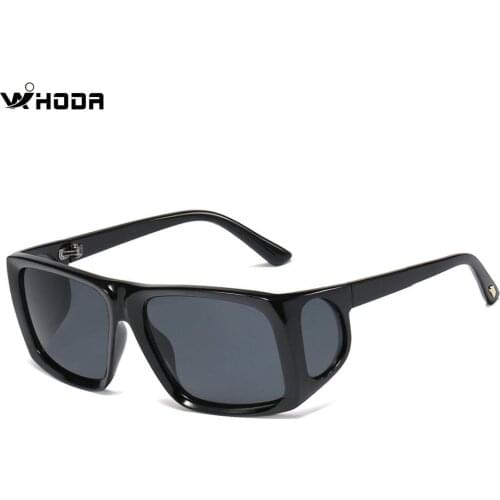 Fashion Square Big Hinge Street Shooting Sunglasses , Black UV400 Protection Goggles , Men & Women Eyewear Sun Glasses S301
