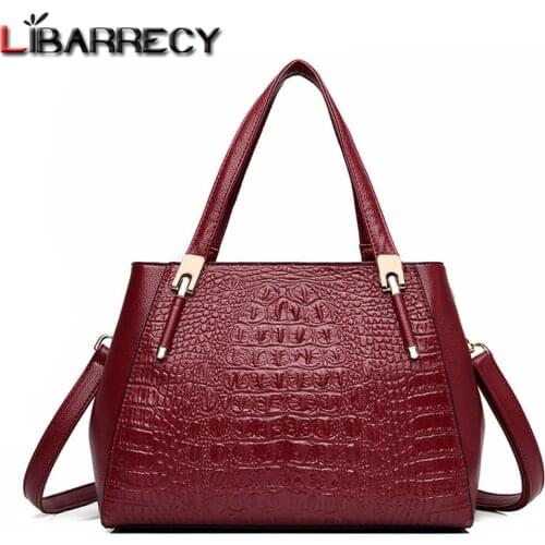 Alligator Vintage Tote Bag Women Genuine Leather Shoulder Bag Designer Handbag Large Capacity Crossbody Bag Fashion Travel Bolsa