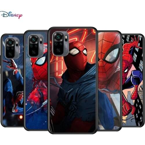 Marvel Super Hero Avengers Spider-Man For Xiaomi Redmi Note 10S 10 9T 9S 9 8T 8 7S 7 6 5A 5 Pro Max Soft TPU Silicone Phone Case