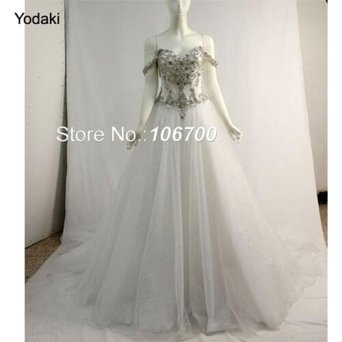 Vestido de noiva Sweetheart Hand Made Crystal Beaded Wedding Dresses for Marriage Tulle Inside White Ivory Color Bridal Gowns