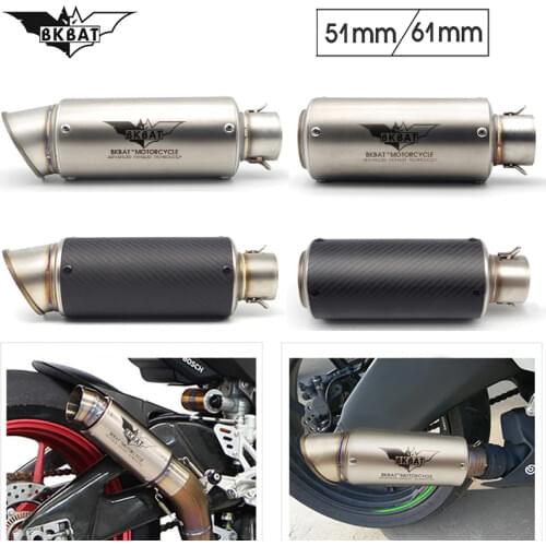 Motorcycle Exhaust Muffler 51mm 61mm Pitbike Escape Project For suzuki escudo hayabusa vstrom dl650 gn 250 bandit 1200 gs 500