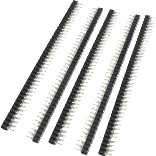 Top quality 5 Pcs 40 Pins Single Row Round Header Socket Connector Female