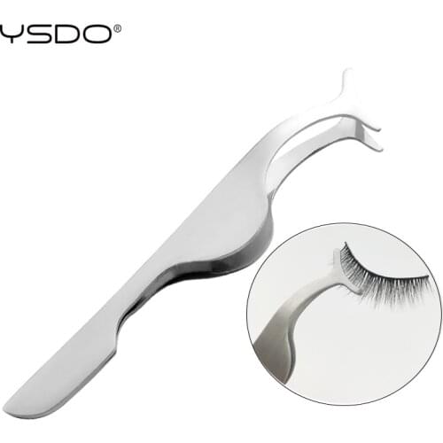 Ysdo 1pc false lashes tweezers fake eye lash Applicator makeup tools auxiliary curler mink eyelashes professional tweezer Tool