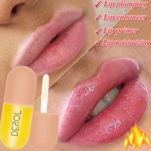 1pcs Ginger Lips Plumper Serum Moisturizing Care Reduce Lip Fine Lines Essence Long lasting Makeup Lip Gloss Plumping Oil