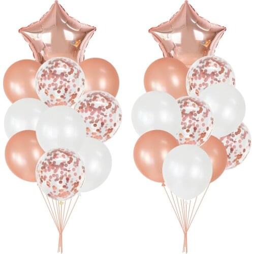 18inch Stars Heart Foil Balloons 12inch Confetti Latex Balloon Baby Shower Birthday Party Favors Kids Children Helium Air Globos
