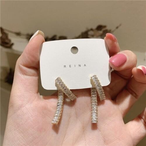 2021 Korean New Fashion Irregular Simple Earrings Exquisite Temperament Versatile Earrings Womens Jewelry