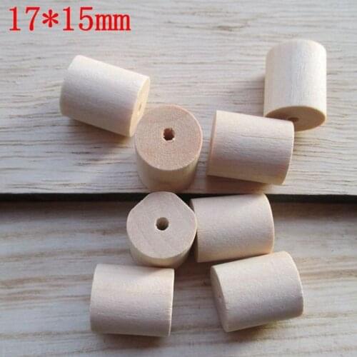 30pcs/set Cylindrical wooden beads for wedding/home decoration DIY curtain accessories 17*15mm 142