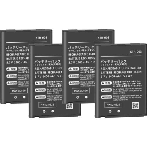4Pcs 1400mAh KTR-003 Battery For New Nintendo 3DS N3DS Batteries