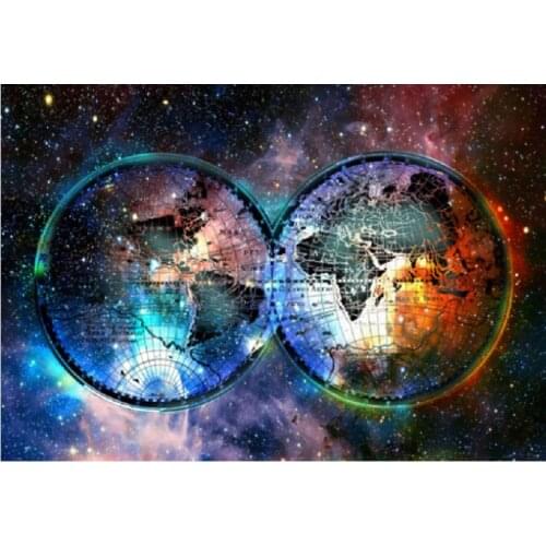 5d diamond Painting world map Cross Stitch Full Square round diy mosaic rhinestones pictures ures Diamond Embroidery starry sky