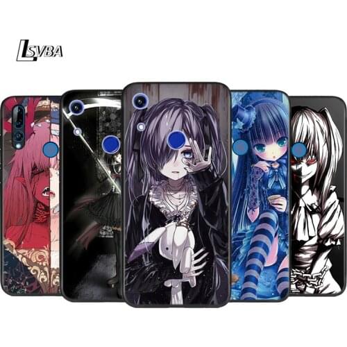 Dark Anime Girl Silicone Cover For Honor 8 8A Prime 8X MAX 8C 8S 7A 7C 7S Play 3E V9 Pro Phone Case