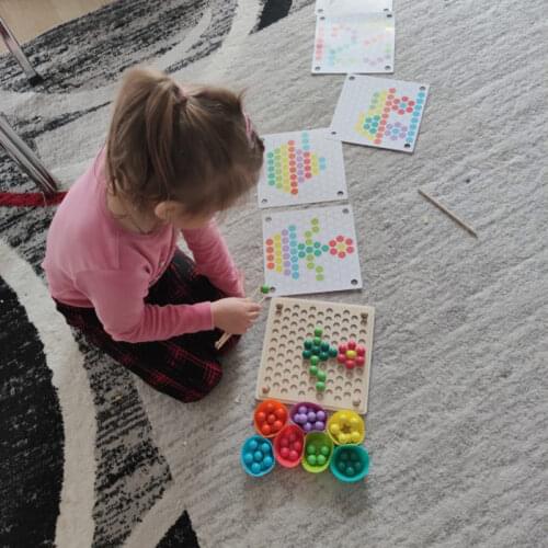 Wooden beads baby montessori Educational Early Learn Children Clip Ball Puzzle Preschool Toddler Toys Kids For Children Gifts