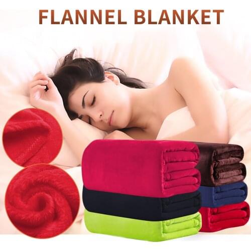 Home Textile Air Conditioning Pure Color Blanket Flannel Gift Blanket Plain Color Blanket Sofa Warm Small Blanket 50x70cm
