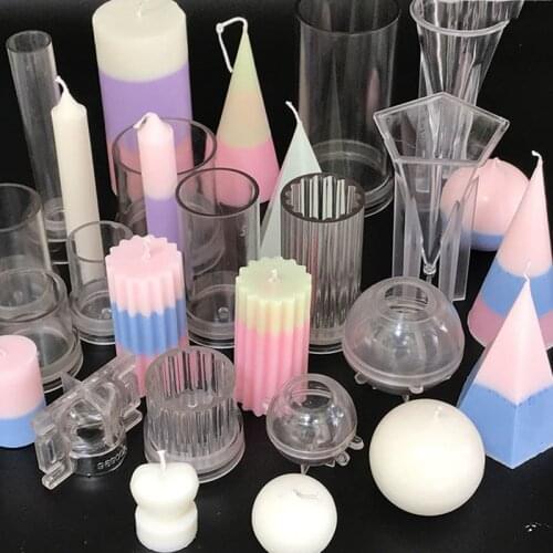 Acrylic candle mold cone plastic mould DIY Craft Pyramid Candle Plastic Mould simple design Europe style candle molds
