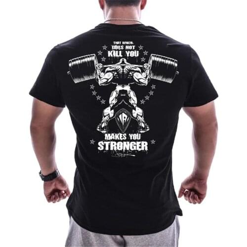 2021 New Mens T Shirt Bodybuilding Clothing Short sleeve Men Fashion European big size Casual For Male tops fitness oversized