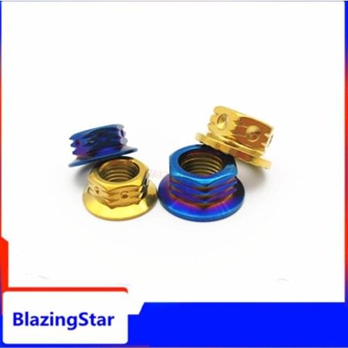 Stainless steel 304 nut M10 / M12 burn titanium nut 1.25 from fine teeth axis outside hexagon flange head screw